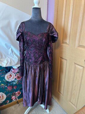 1980's drop waist formal dress.